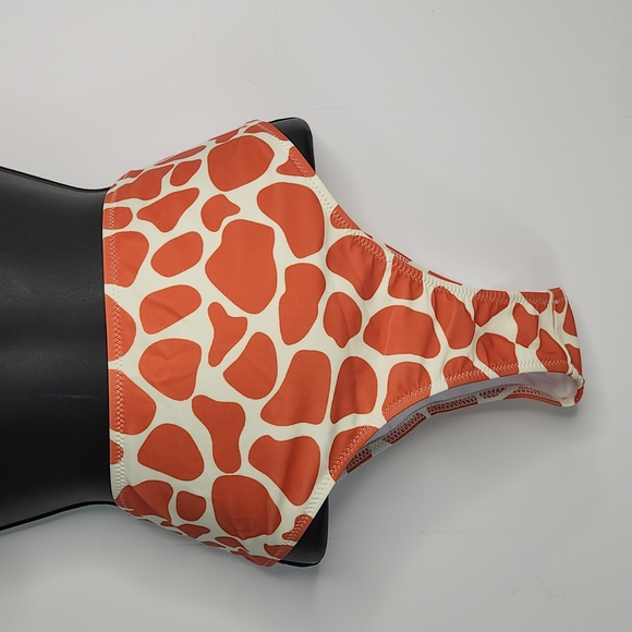 Beachsissi , Orange and creme 2 pc swimsuit, Sz L - Picture 3 of 10